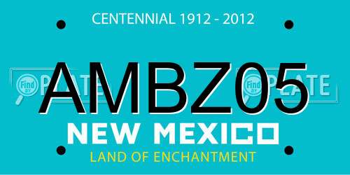 AMBZ05 New Mexico License Plate