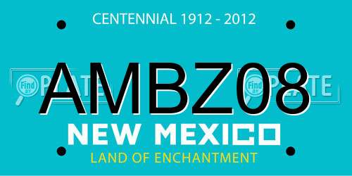 AMBZ08 New Mexico License Plate