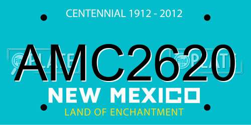 AMC2620 New Mexico License Plate