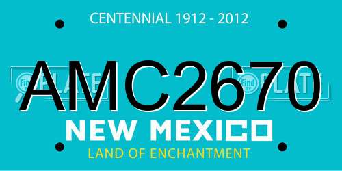 AMC2670 New Mexico License Plate
