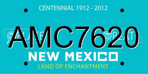 AMC7620 New Mexico License Plate