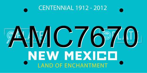 AMC7670 New Mexico License Plate