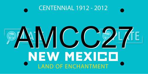 AMCC27 New Mexico License Plate