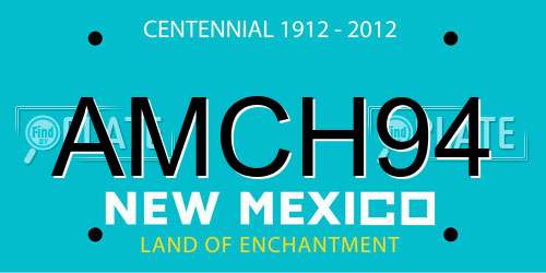 AMCH94 New Mexico License Plate