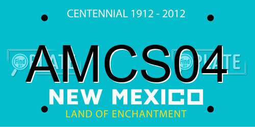 AMCS04 New Mexico License Plate