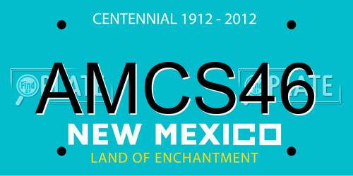 AMCS46 New Mexico License Plate