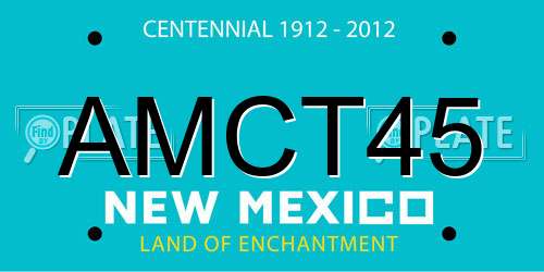 AMCT45 New Mexico License Plate
