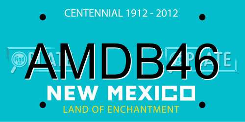 AMDB46 New Mexico License Plate