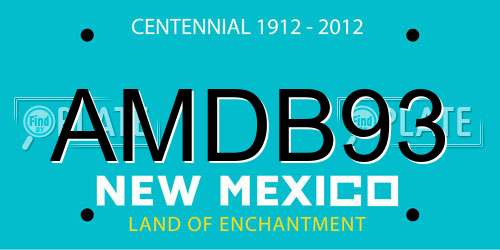 AMDB93 New Mexico License Plate