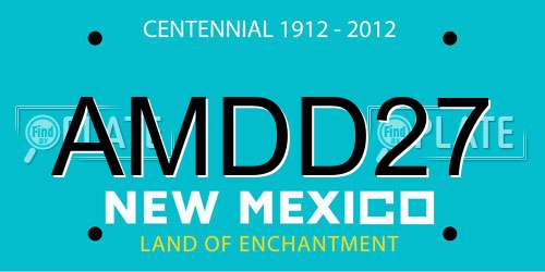 AMDD27 New Mexico License Plate