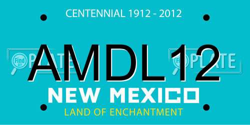 AMDL12 New Mexico License Plate