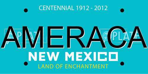AMERACA New Mexico License Plate