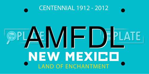 AMFDL New Mexico License Plate