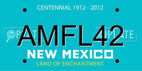 AMFL42 New Mexico License Plate