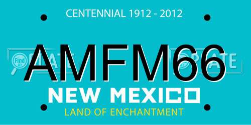 AMFM66 New Mexico License Plate