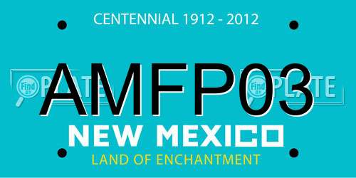 AMFP03 New Mexico License Plate