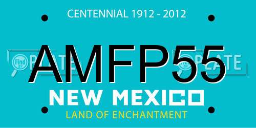 AMFP55 New Mexico License Plate