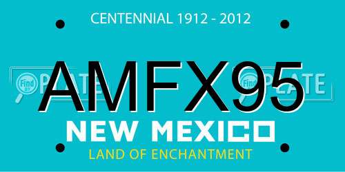 AMFX95 New Mexico License Plate