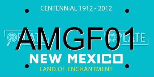 AMGF01 New Mexico License Plate