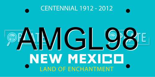 AMGL98 New Mexico License Plate