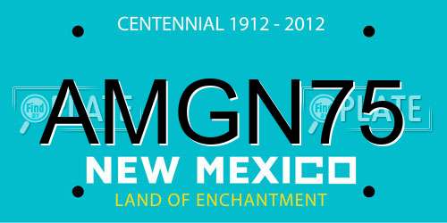 AMGN75 New Mexico License Plate