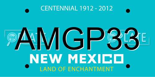 AMGP33 New Mexico License Plate