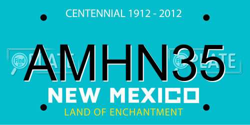 AMHN35 New Mexico License Plate