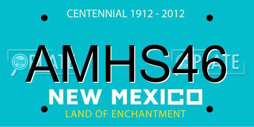 AMHS46 New Mexico License Plate
