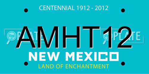 AMHT12 New Mexico License Plate