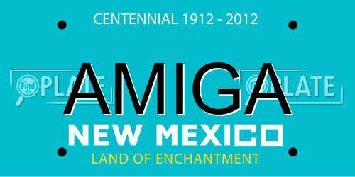AMIGA New Mexico License Plate