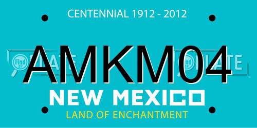 AMKM04 New Mexico License Plate