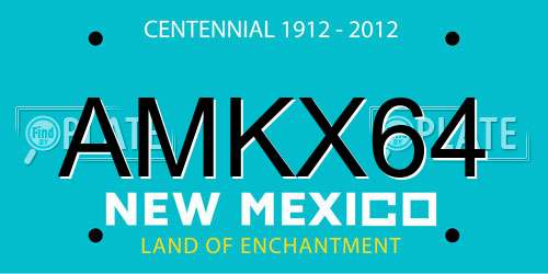 AMKX64 New Mexico License Plate