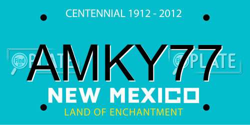 AMKY77 New Mexico License Plate