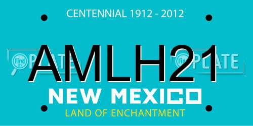 AMLH21 New Mexico License Plate