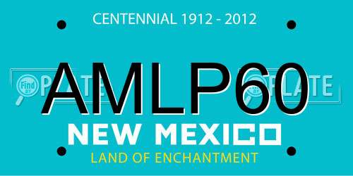 AMLP60 New Mexico License Plate