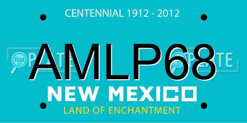 AMLP68 New Mexico License Plate