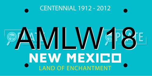 AMLW18 New Mexico License Plate