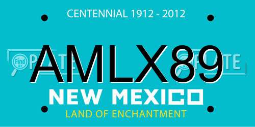 AMLX89 New Mexico License Plate