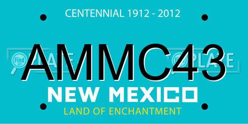 AMMC43 New Mexico License Plate