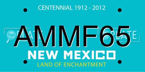 AMMF65 New Mexico License Plate