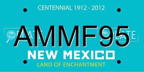 AMMF95 New Mexico License Plate