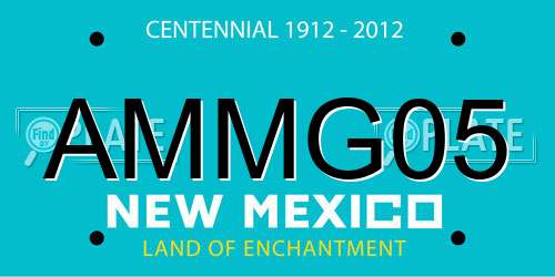AMMG05 New Mexico License Plate