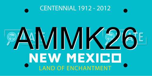 AMMK26 New Mexico License Plate
