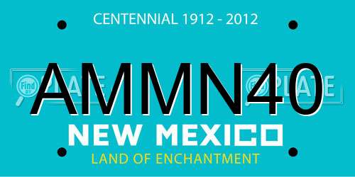 AMMN40 New Mexico License Plate