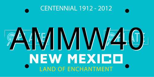 AMMW40 New Mexico License Plate