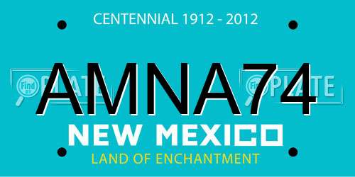 AMNA74 New Mexico License Plate