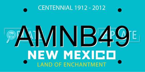 AMNB49 New Mexico License Plate