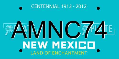 AMNC74 New Mexico License Plate