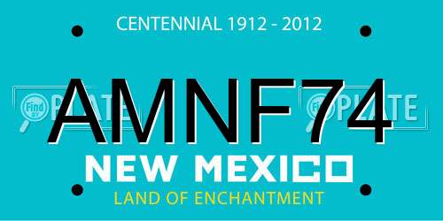AMNF74 New Mexico License Plate