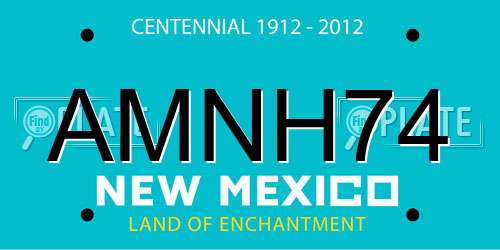 AMNH74 New Mexico License Plate